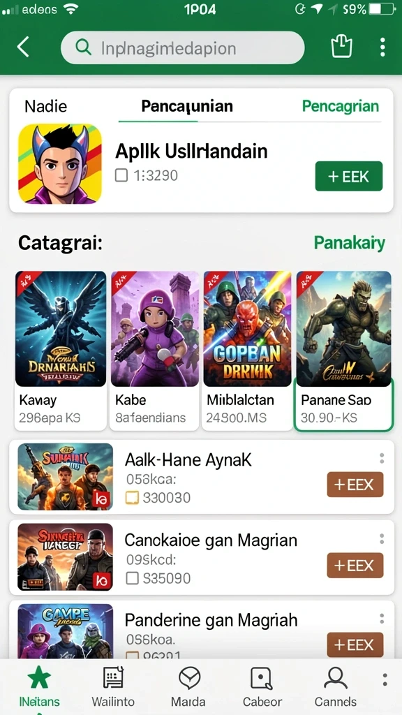 Karakter unik untuk dijelajahi dalam permainan.