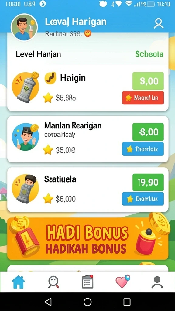 Tampilan permainan yang seru dan menantang.