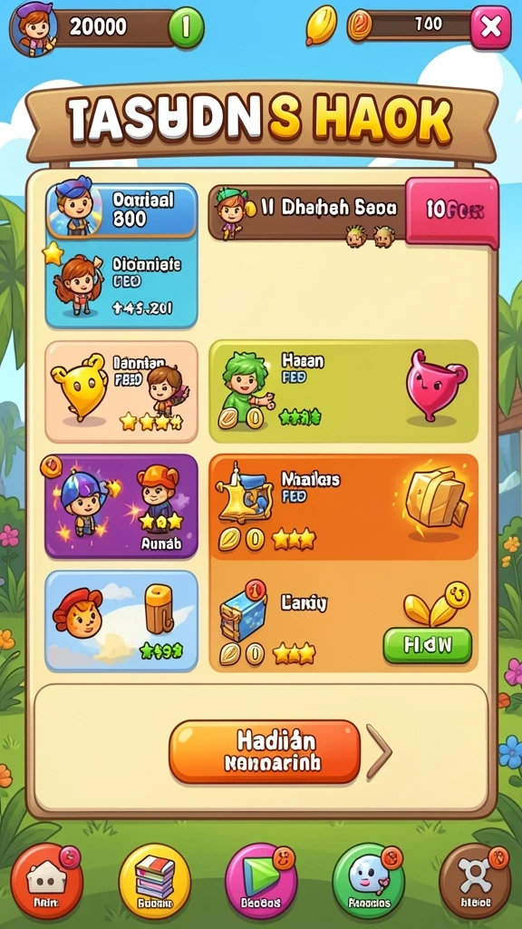 Screenshot fitur level baru yang menantang.