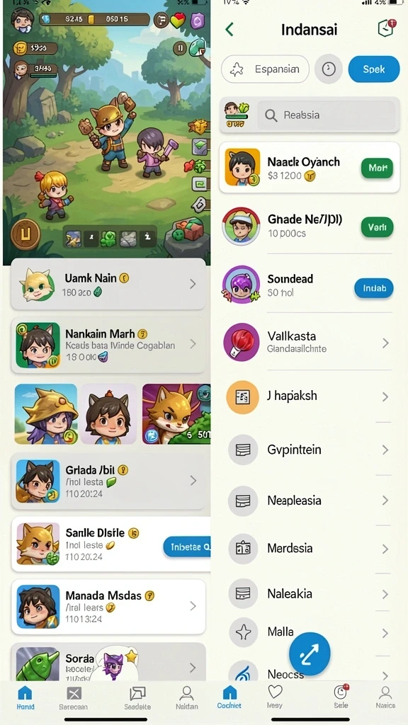 Screenshot menunjukkan tampilan awal game yang menarik.