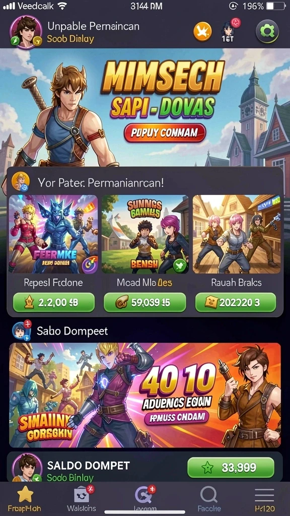 Menu permainan yang intuitif dan mudah digunakan.