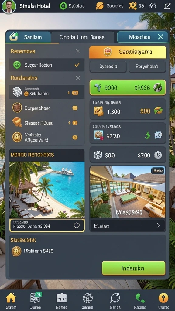 Screenshot menggambarkan fitur statistik permainan real-time.