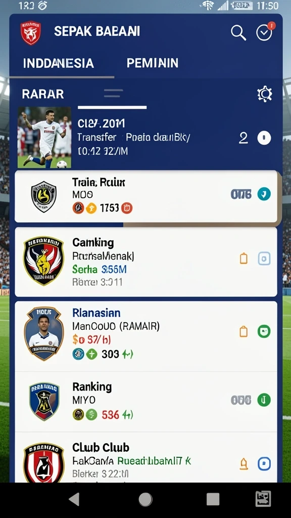 Tampilan awal aplikasi RAJACLUB yang menarik dan mudah dinavigasi.