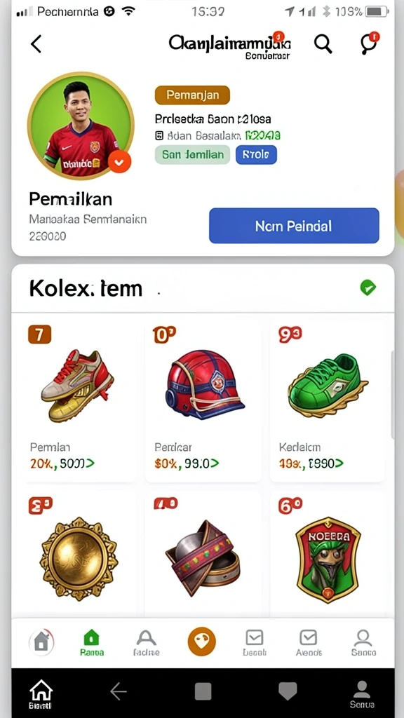 Fitur kompetisi yang memungkinkan bermain dengan teman.