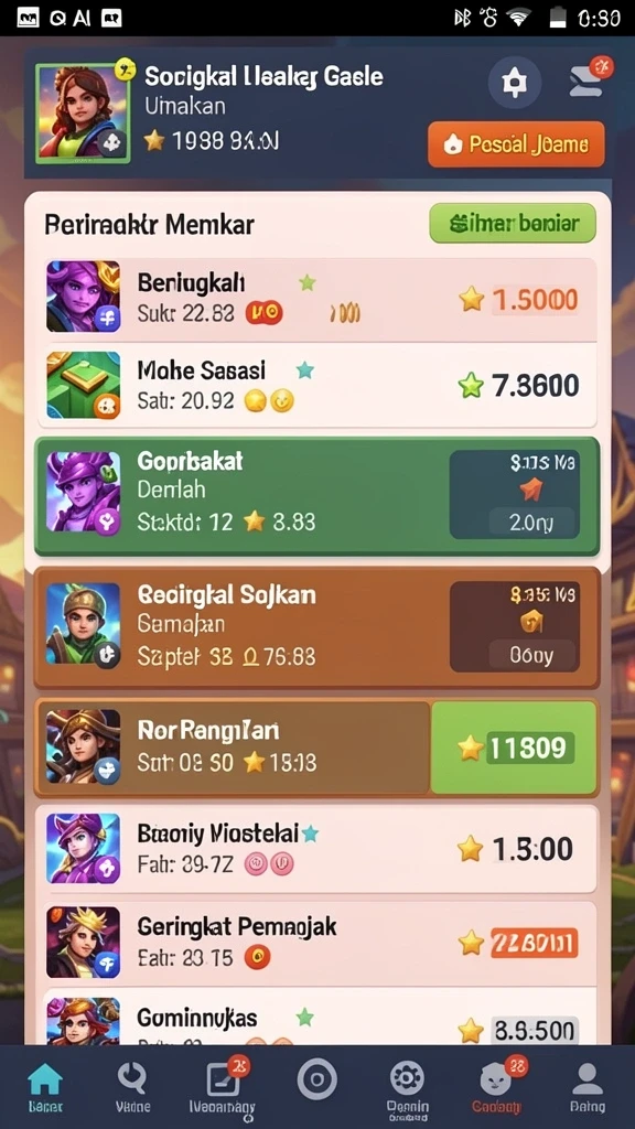 Misi seru yang menantang pemain di setiap level.